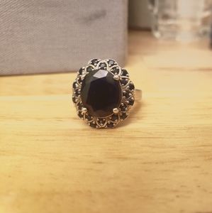 Vintage Sapphire and sterling silver ring